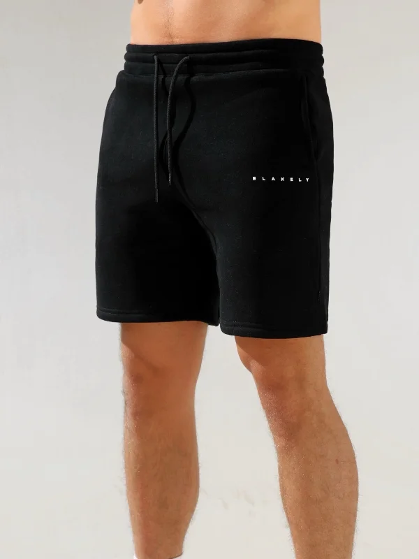 Elastic Shorts-Evolved Jogger Shorts - Black