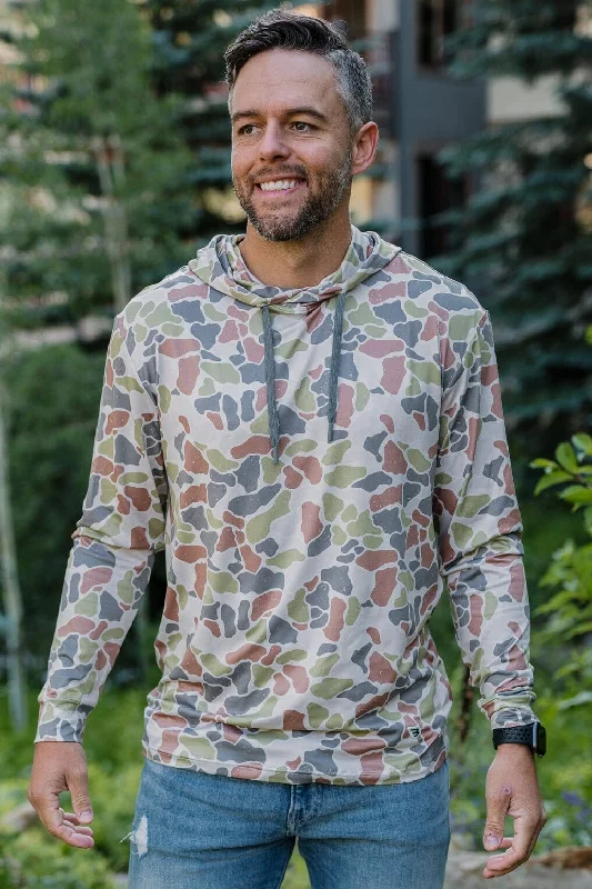 Football Hoodie-Performance Hoodie - Driftwood Camo