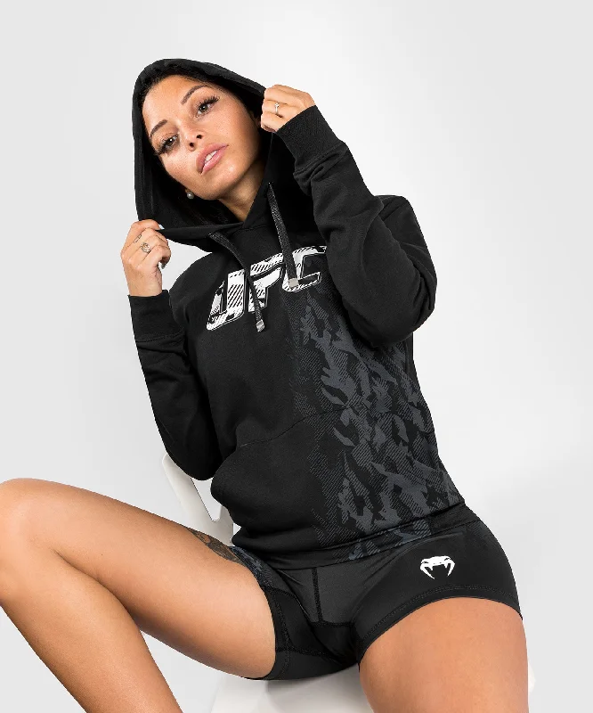 Festival Hoodie-UFC Venum Authentic Fight Week Women's Pullover Hoodie - Black