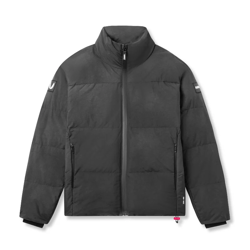 Vintage Jacket-0900. PrimaLoft® Weather-Ready Puffer Jacket - Black "Wave Dye"