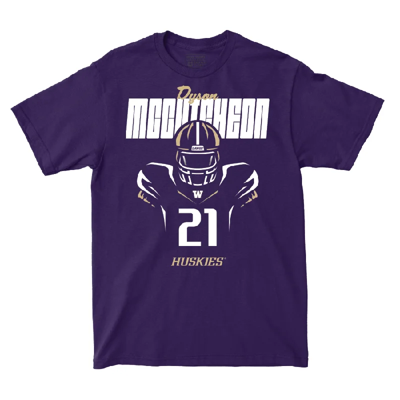 Special Edition T-Shirt-Football Silhouette Purple Tee   - Dyson McCutcheon