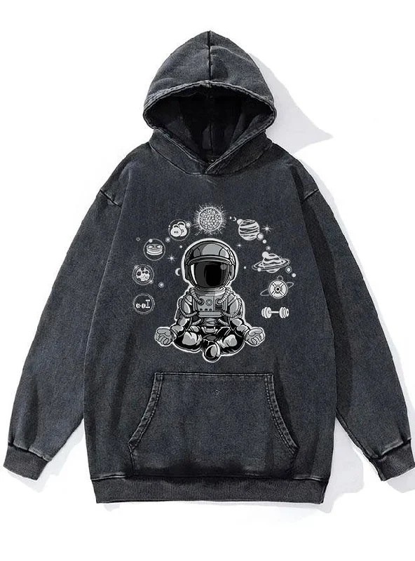 Retro Hoodie-fitness astronaut WASHED GYM HOODIE