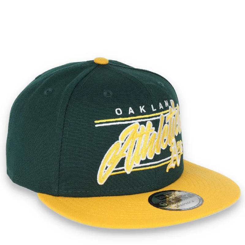 Party Hat-NEW ERA NEW OAKLAND ATHLETICS TEAM SCRIPT 9FIFTY SNAPBACK-