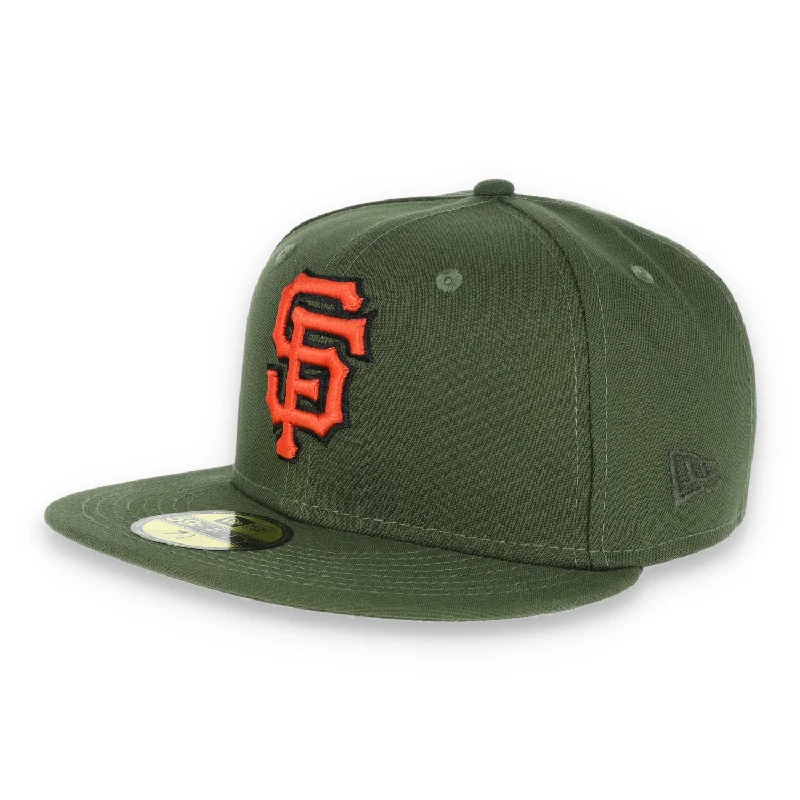 Rock Hat-San Francisco Giants New Era 59Fifty Fitted Hat-Rifle Green/Orange