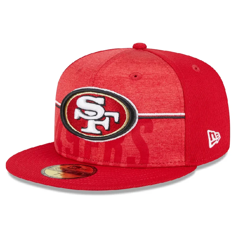 Cowboy Hat-New Era Men's San Francisco 49ers NFL Training Camp 59FIFTY Fitted Hat 2023-Scarlet