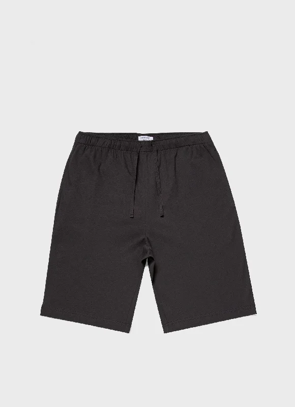 Regular Fit Shorts-Men's Cotton Modal Lounge Shorts in Charcoal