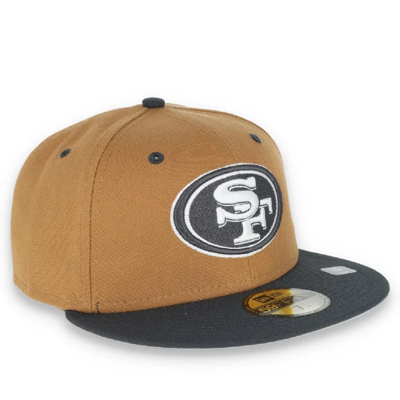 Slouch Beanie Hat-New Era San Francisco 49ers 2-Tone Color Pack 9FIFTY Snapback Hat-Brown/Charcoal