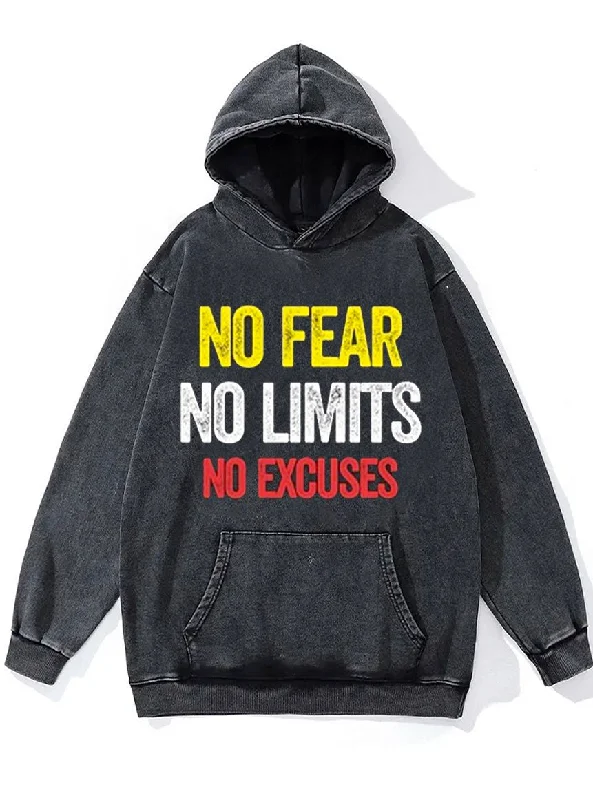 Casual Hoodie-No Fear Washed Gym Hoodie