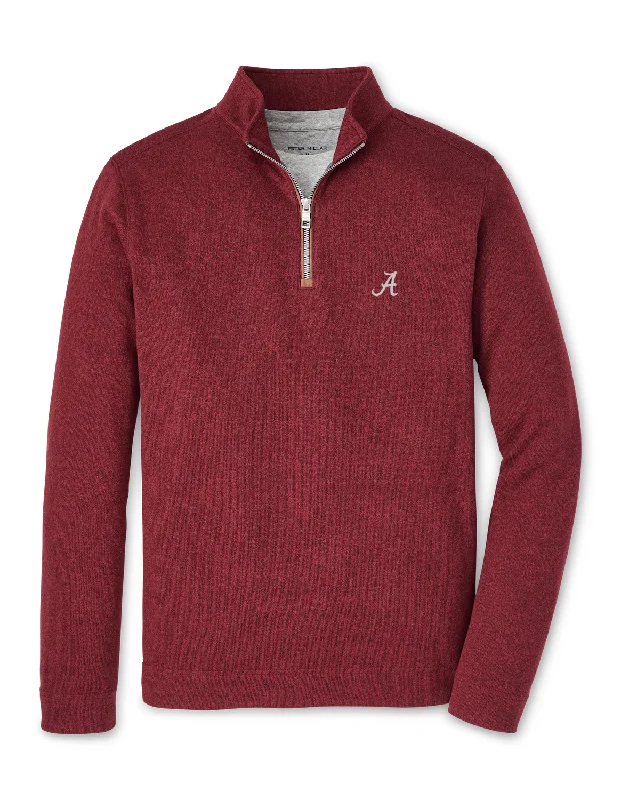 Gym Jacket-Peter Millar Crown Sweater Fleece Quarter Zip (Script A)