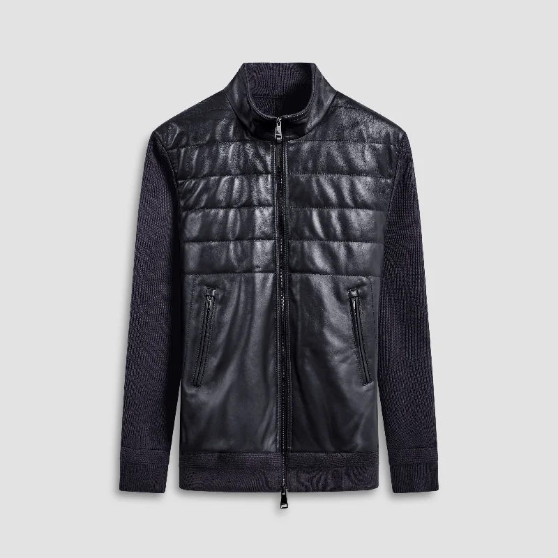 Cotton Jacket-Leather & Knit Jacket