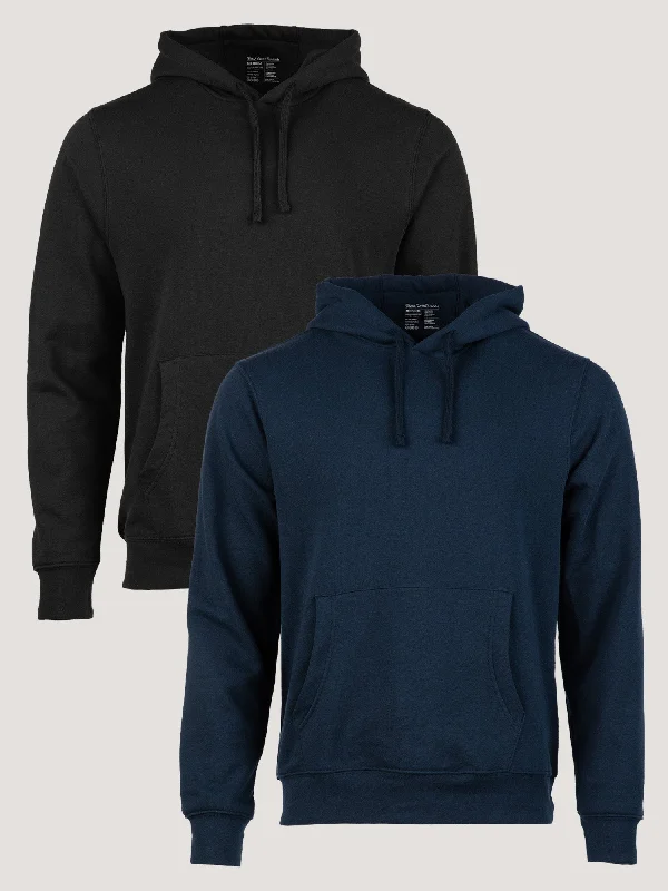 Camouflage Hoodie-Pullover Hoodie Black + Dark Navy 2-Pack