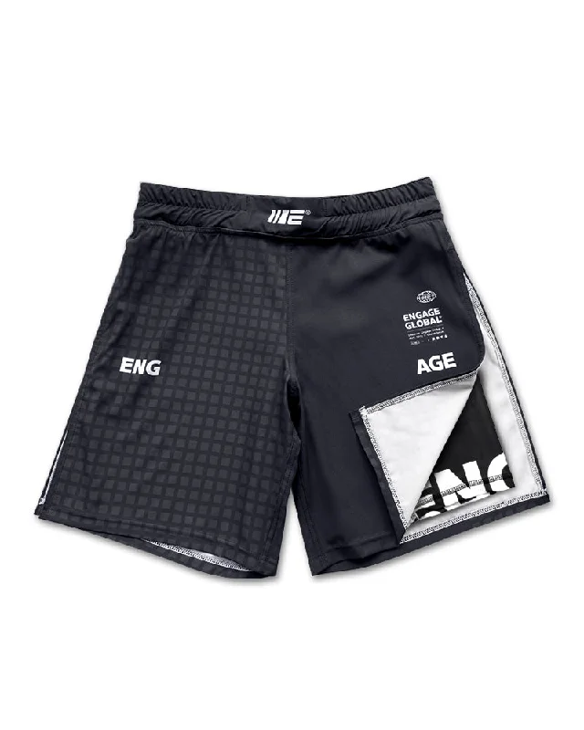 Camping Shorts-Grid Tech (Black) 2-in-1 Gladiator Shorts