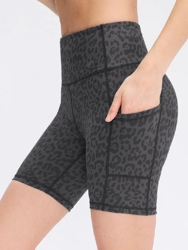 Soccer Shorts-Pocket Stretch Quick-dry Dark Gray Yoga Shorts