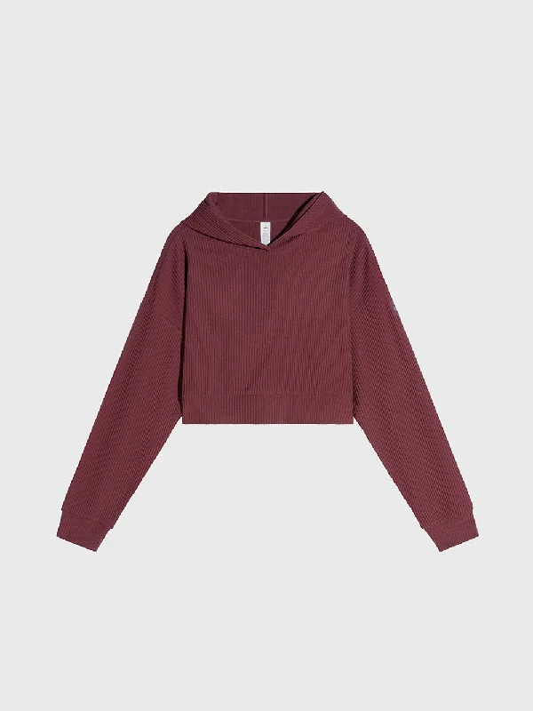 Thermal Hoodie-ALO BURGUNDY TRUFFLE MUSE HOODIE