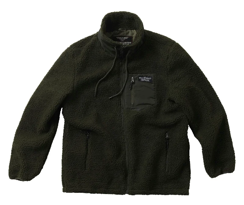 Zip-Up Jacket-WCC ANVIL FLEECE JACKET - OLIVE GREEN