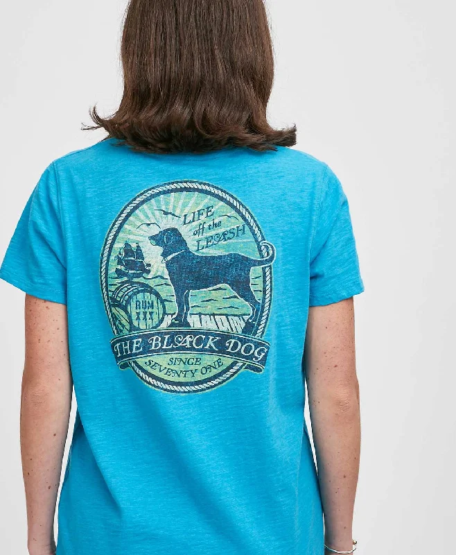 Superhero Shorts-Ladies Home on the Waves Shortsleeve Tee