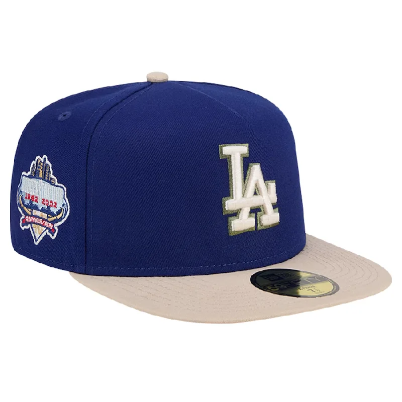 Custom Hat-Nee Era Los Angeles Dodgers 40th Anniversary Side Patch Canvas A-Frame 59Fifty Fitted Hat