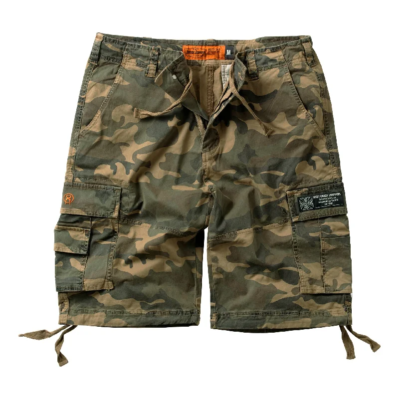 Solid Color Shorts-WCC CFL CARGO SHORTS - VINTAGE WOODLAND CAMO