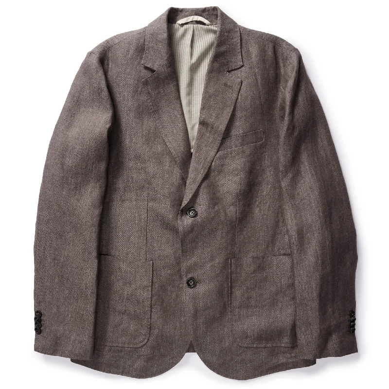 Flight Jacket-The Sheffield Sportcoat in Cocoa Linen