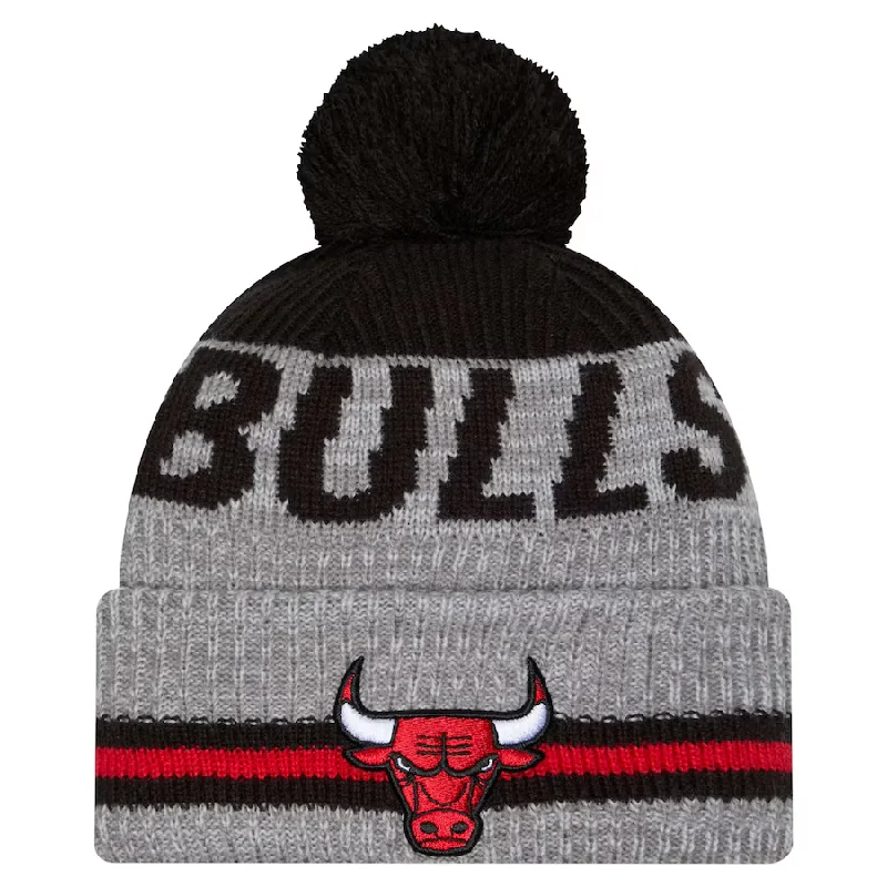 Cycling Hat-New Era Chicago Bulls Runner Pom Knit