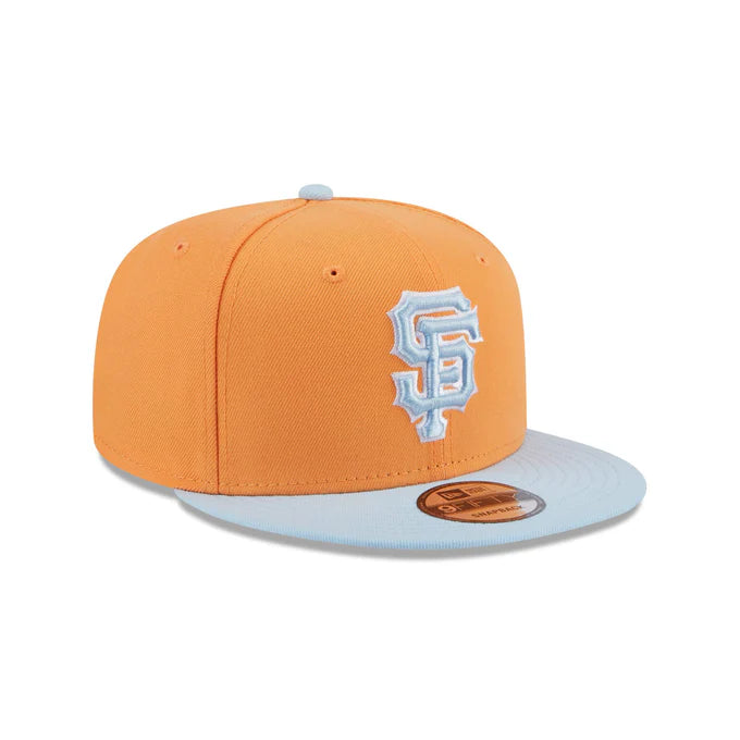 Golf Hat-New Era San Francisco Giants Color Pack 2-Tone 9FIFTY Snapback Hat-Orange/Blue