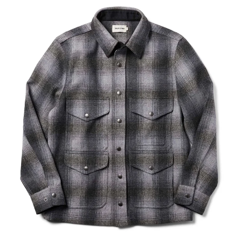 Baseball Jacket-The Forester Jacket in Ash Plaid