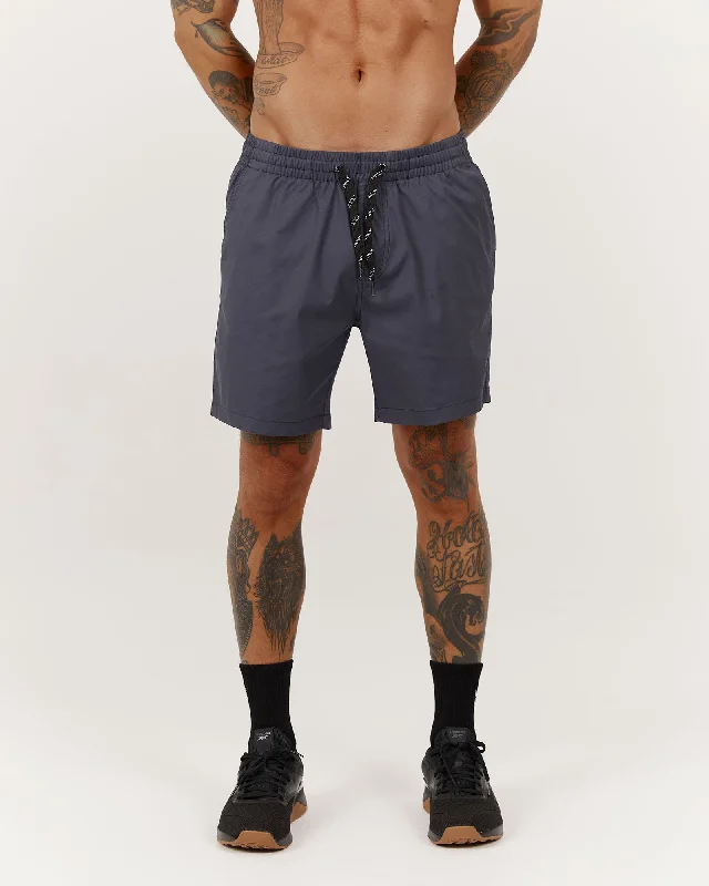 High Waist Shorts-FRESHWATER SHORTS - GRAPHITE