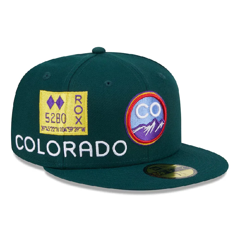 Fitted Hat-New Era Colorado Rockies City Connect Icon 9FIFTY Snapback Adjustable Hat-Green