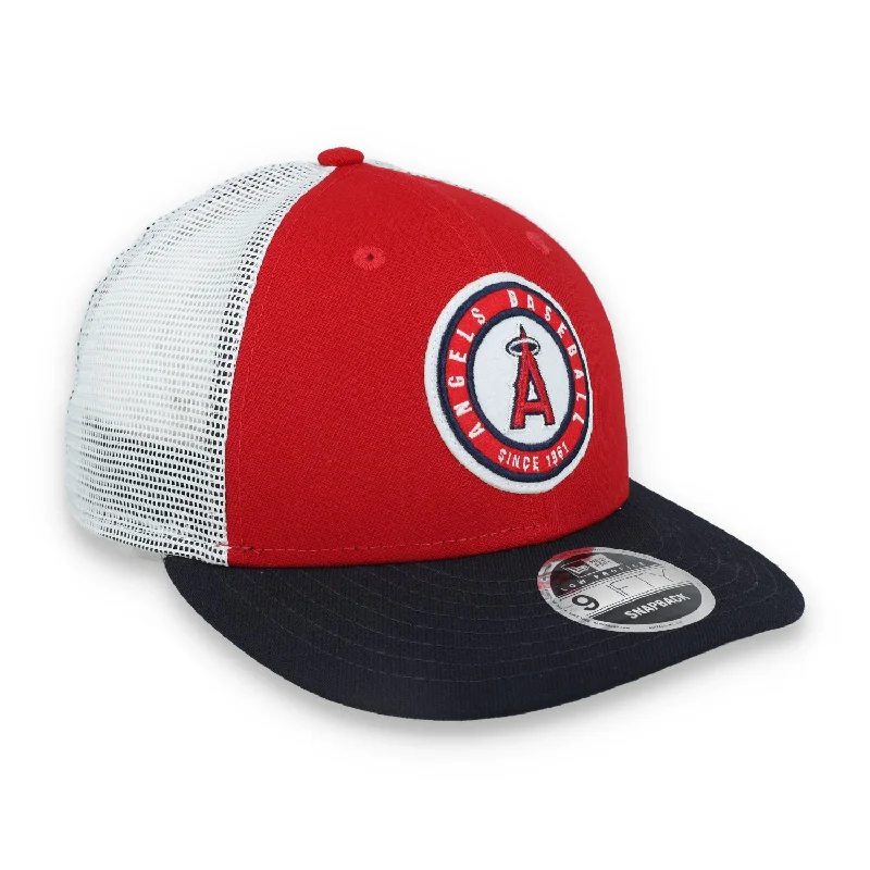 Retro Hat-New Era Los Angels Angels Throwback Low Profile 9FIFTY Trucker Snapback Hat