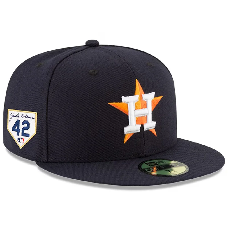 Tiger Hat-New Era Men's Houston Astros 2023 Jackie Robinson Day 59FIFTY Fitted Hat-Navy