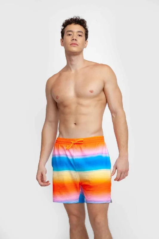 Plaid Shorts-Men's Swim Shorts / Sunset FINAL SALE