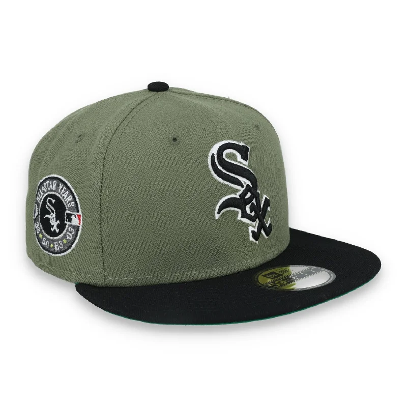 Camouflage Hat-New Era Chicago White Sox All Star Side Patch 59FIFTY Fitted Hat- Olive Green