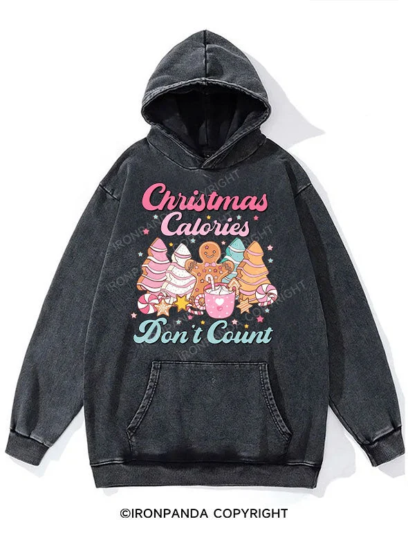 Tactical Hoodie-Christmas Calories Dont Count Washed Gym Hoodie