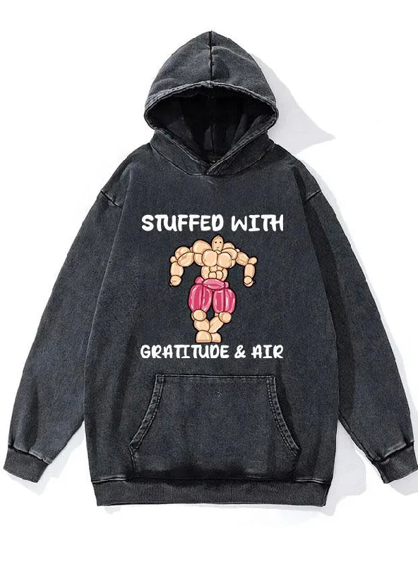 Warm Hoodie-Stuffed with Cratitude & Air WASHED GYM HOODIE