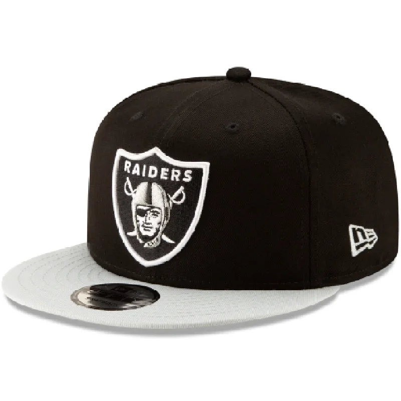 Striped Hat-New Era Youth Las Vegas Raiders Basic 2Tone 9Fifty Snapback - Black/Dark Grey