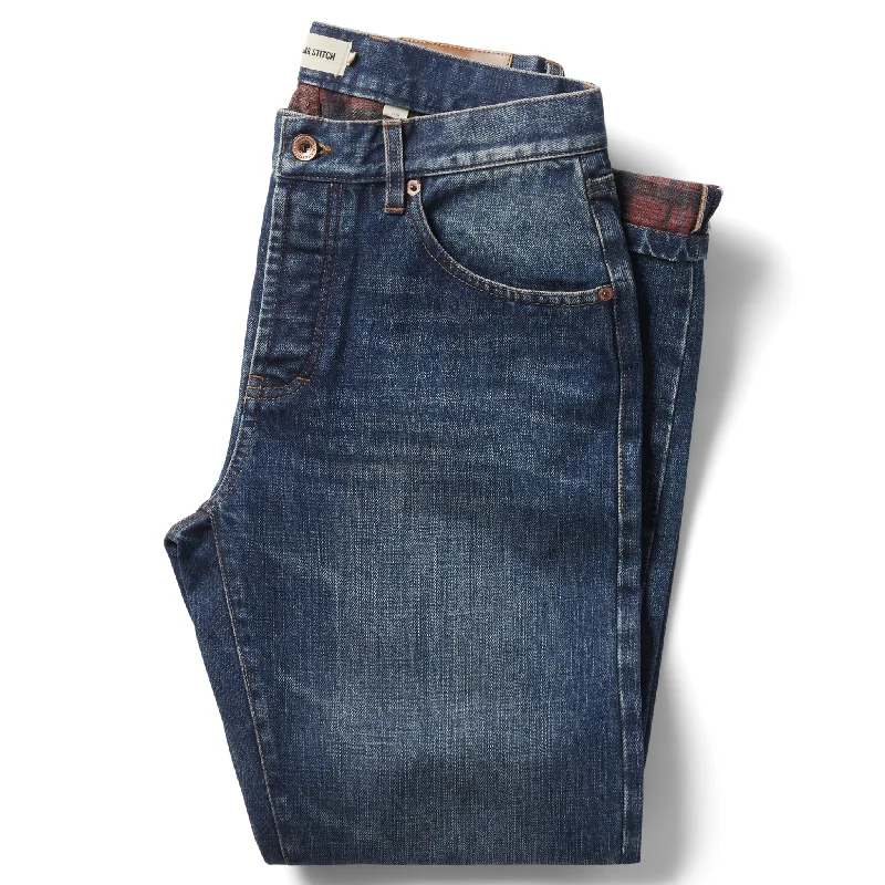 The Slim Brushed Back Jean in Sawyer Wash Organic Selvage