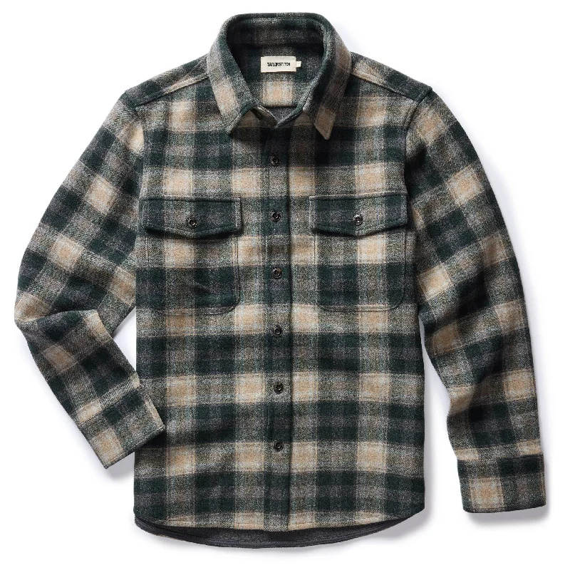 Training Jacket-The Maritime Shirt Jacket in Dried Pine Plaid