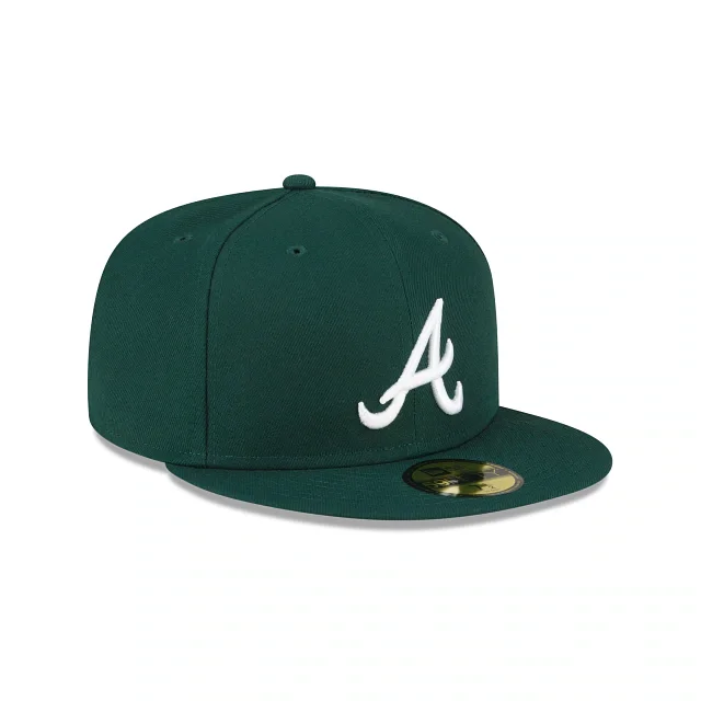 Movie Hat-New Era Atlanta Braves 59FIFTY Fitted Hat- Dark Green