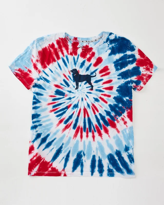 Surfing Shorts-Ladies Liberty Tie Dye Shortsleeve Tee