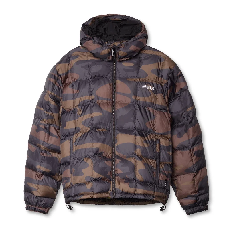 Lightweight Jacket-0551. Weather-Ready Down Puffer Jacket - Rust Camo