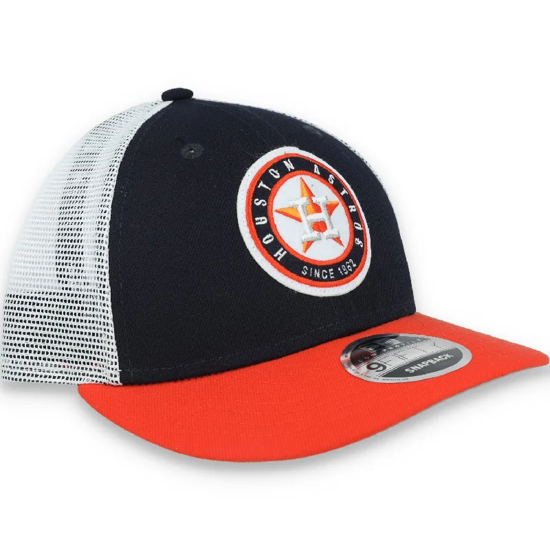 Golf Hat-New Era Houston Astros Throwback Low Profile 9FIFTY Trucker Snapback Hat