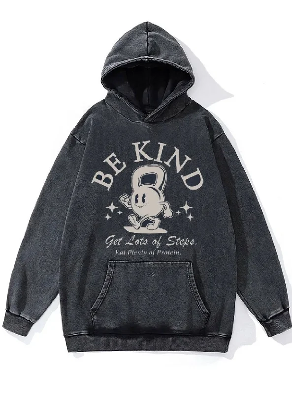 Aesthetic Hoodie-Be Kind Washed Gym Hoodie