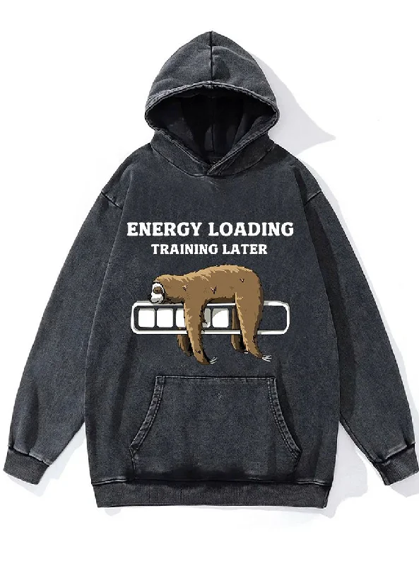 Soft Hoodie-Energy Loading Washed Gym Hoodie