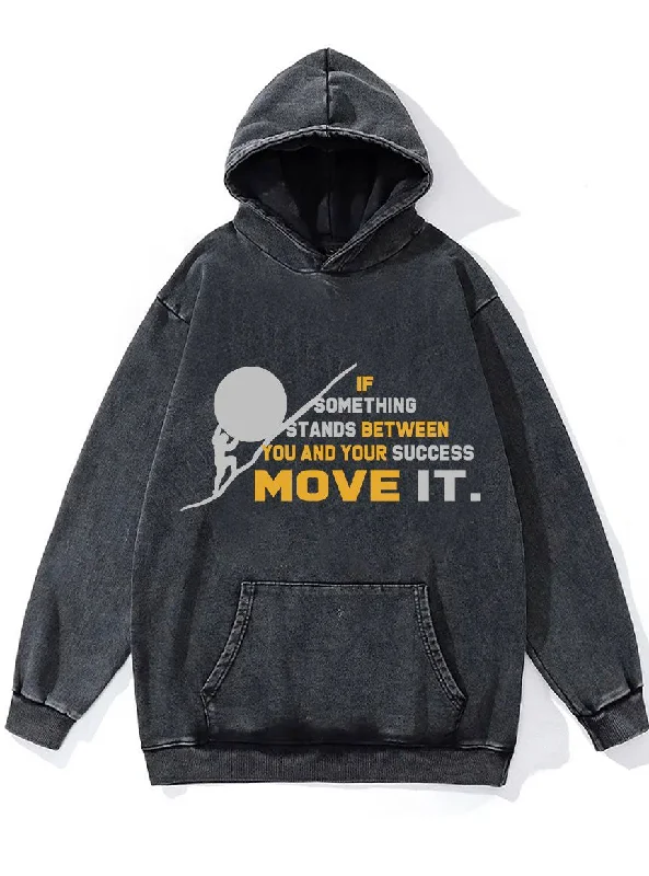 Breathable Hoodie-Move It Washed Gym Hoodie