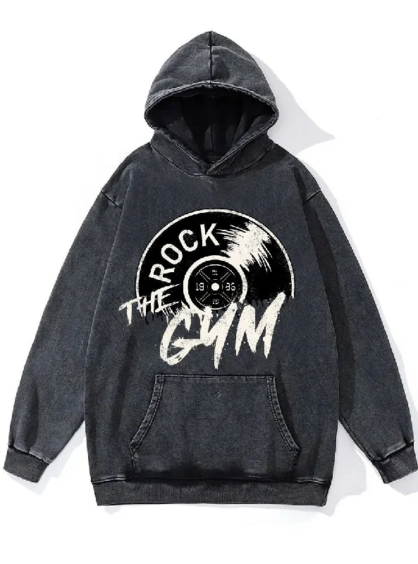 Hip Hop Hoodie-Rock the Gym Washed Gym Hoodie