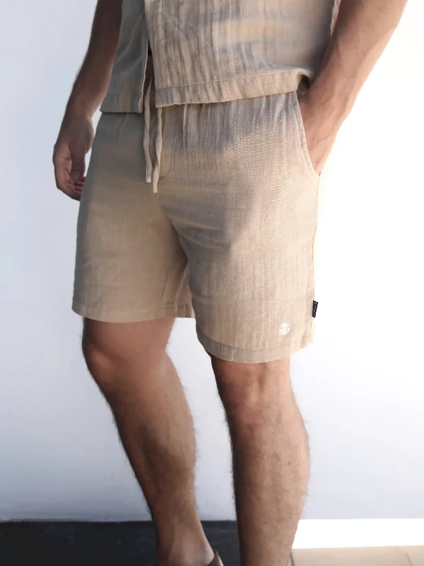 Running Shorts-Siena Shorts - Tan