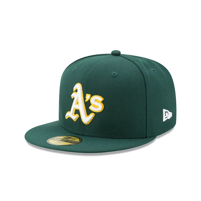 Glow In The Dark Hat-New Era Oakland Athletics MLB Basic 9FIFTY Snapback Hat-Dark Green