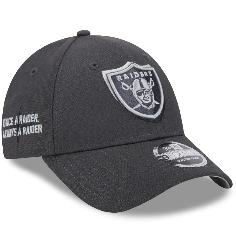 Knit Hat-New Era Las Vegas Raiders 2024 NFL Draft On Stage 9FORTY Stretch-Snap Hat