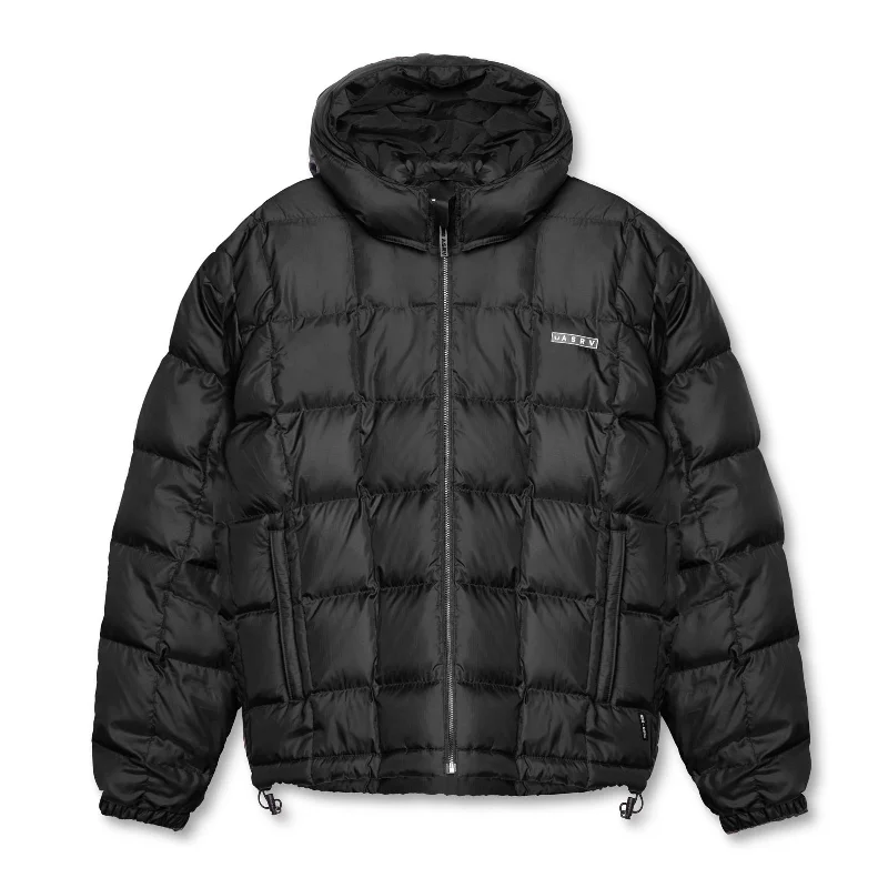 Hardshell Jacket-0551. Weather-Ready Down Puffer Jacket - Black