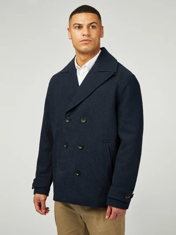 Biker Jacket-Peacoat - Dark Navy